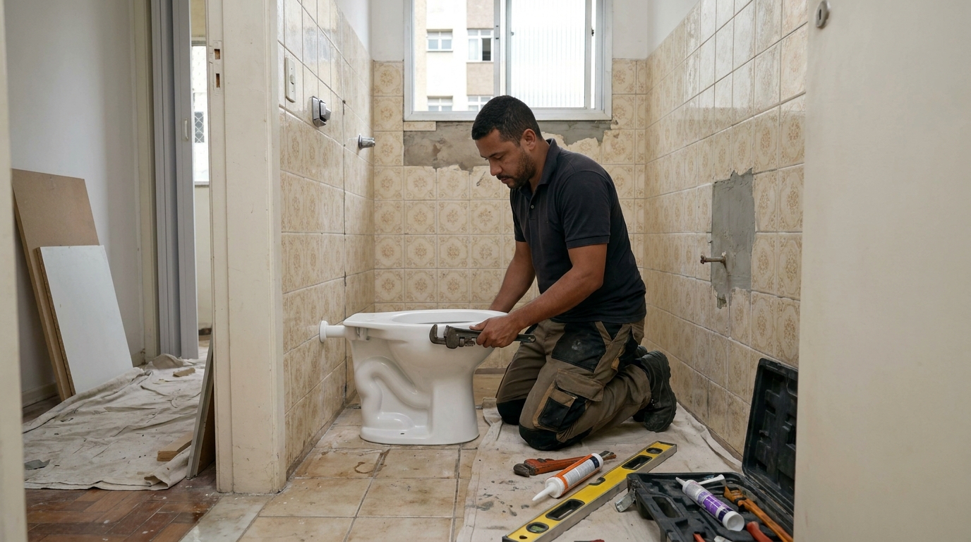 Reforço de vedação sanitária em Canoas-RS
